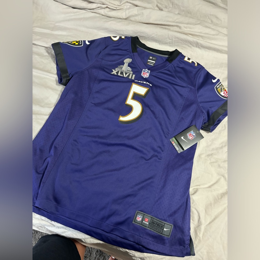 Ravens Super bowl NFL Flacco jersey XLVLL NEW WITH TAGS
